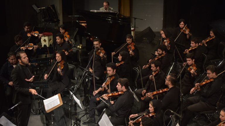 The second violinist in the concert of the station's orchestra - Nasser Cheshm Azar