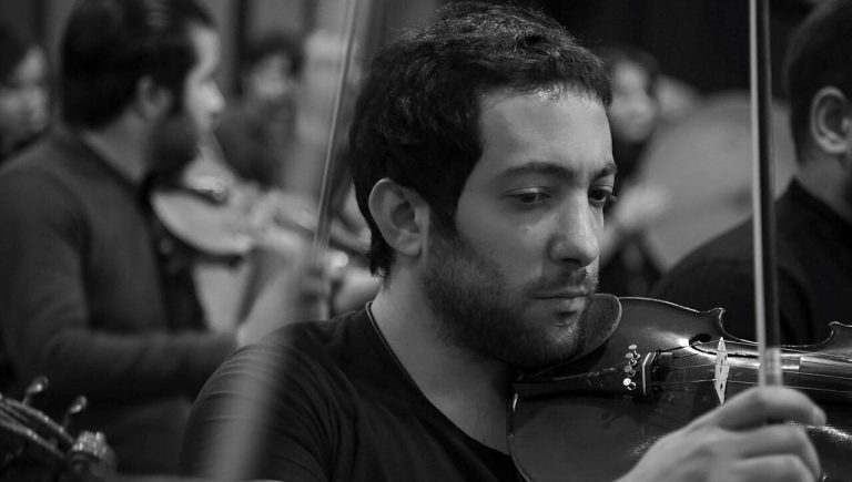 First violinist in Jam Orchestra Concert Contucted by Reza Darbandi