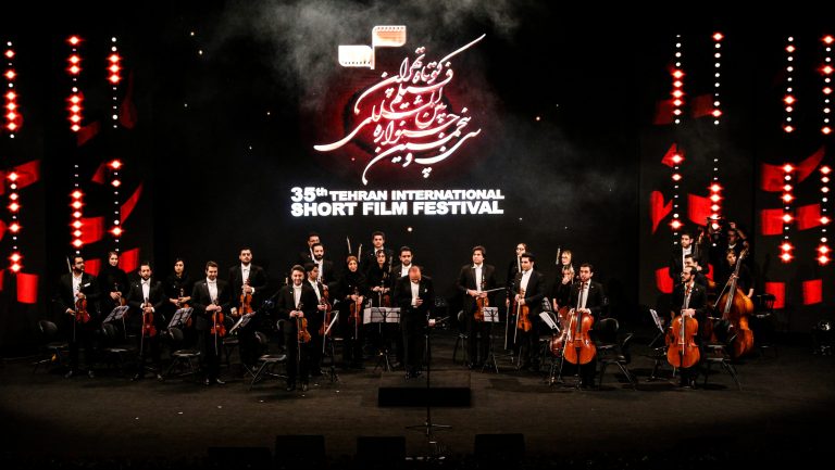 The first violinist in the concert of the Iranian chamber Orchestra Contucted by Manouchehr Sahbaie