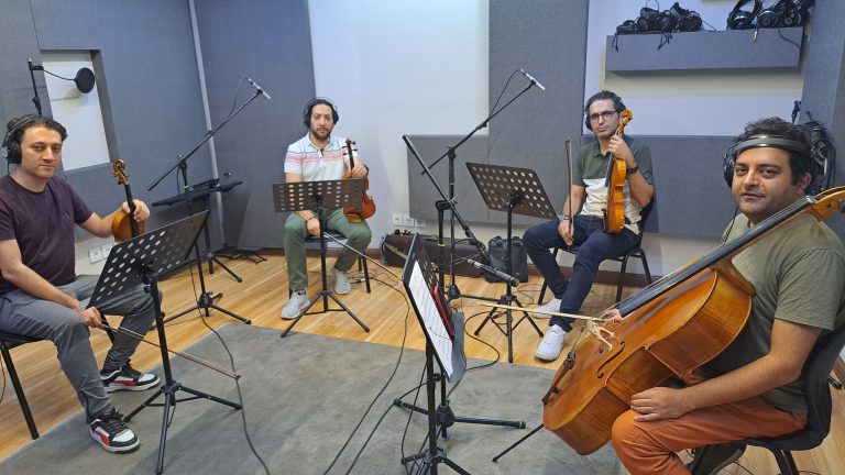 Violin II in Recording of the First Art Quartet video clip ( New Project )