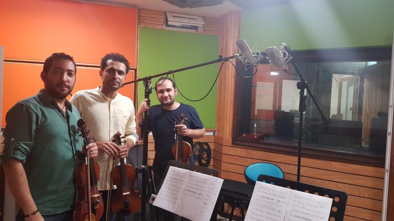 بهراد سوخکیان در ضبط کار احمد مقدسی زاده